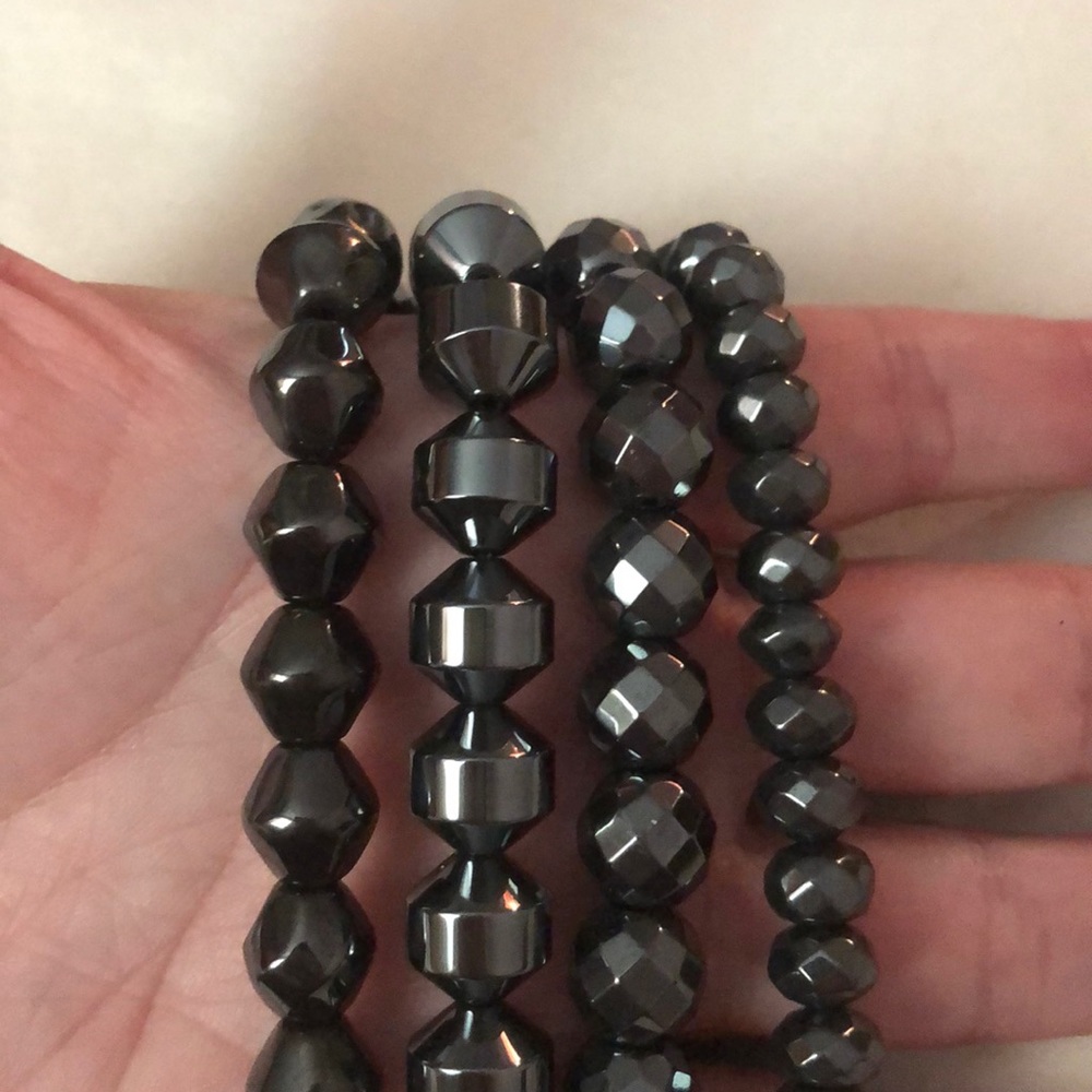 🌻 3 for 20 Charcoal bracelets